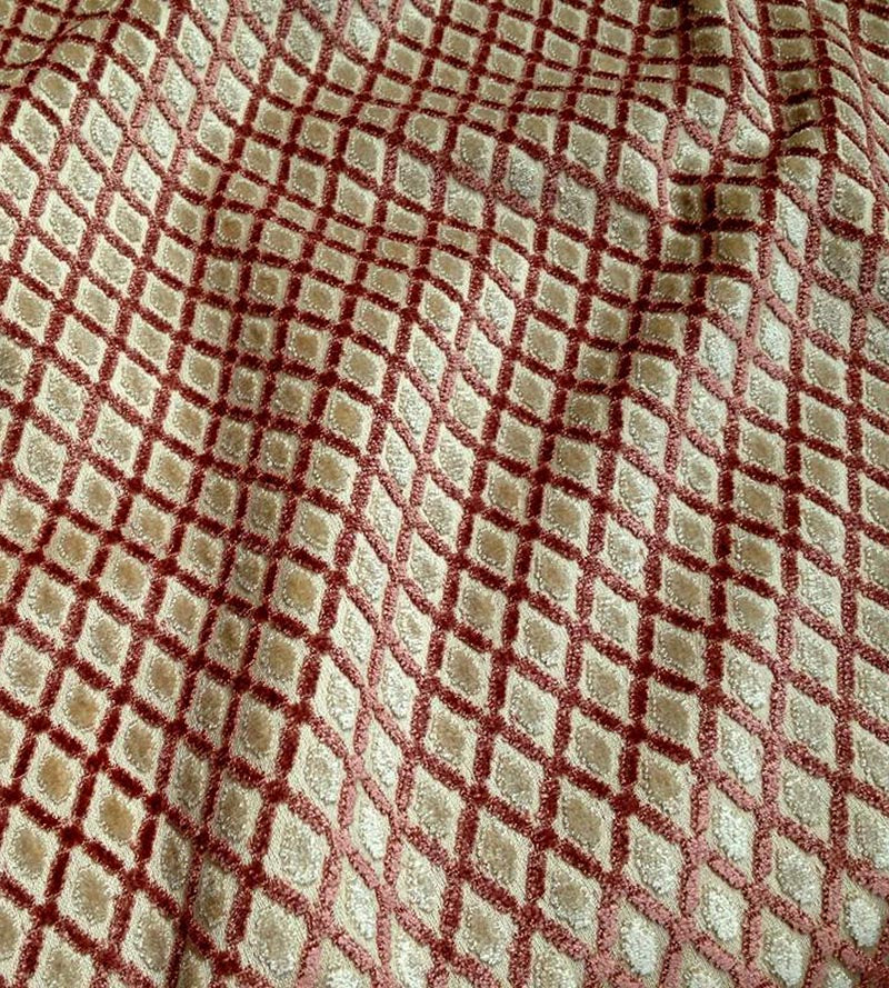 Old World Weavers Montreal Rose/Creme Fabric Sample DS00032401