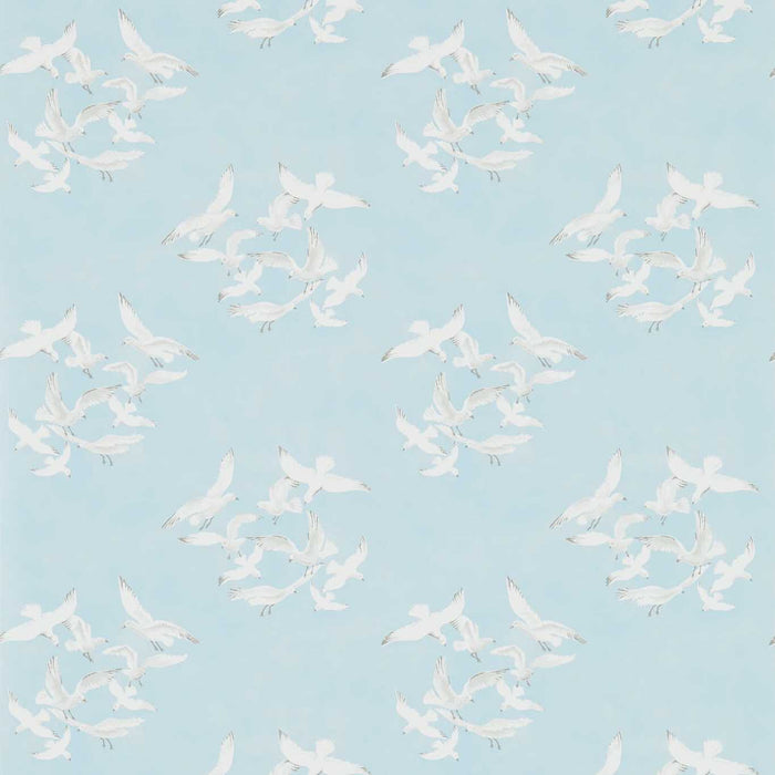 Sanderson Seagulls Blue Wallpaper Sample DVIN214585