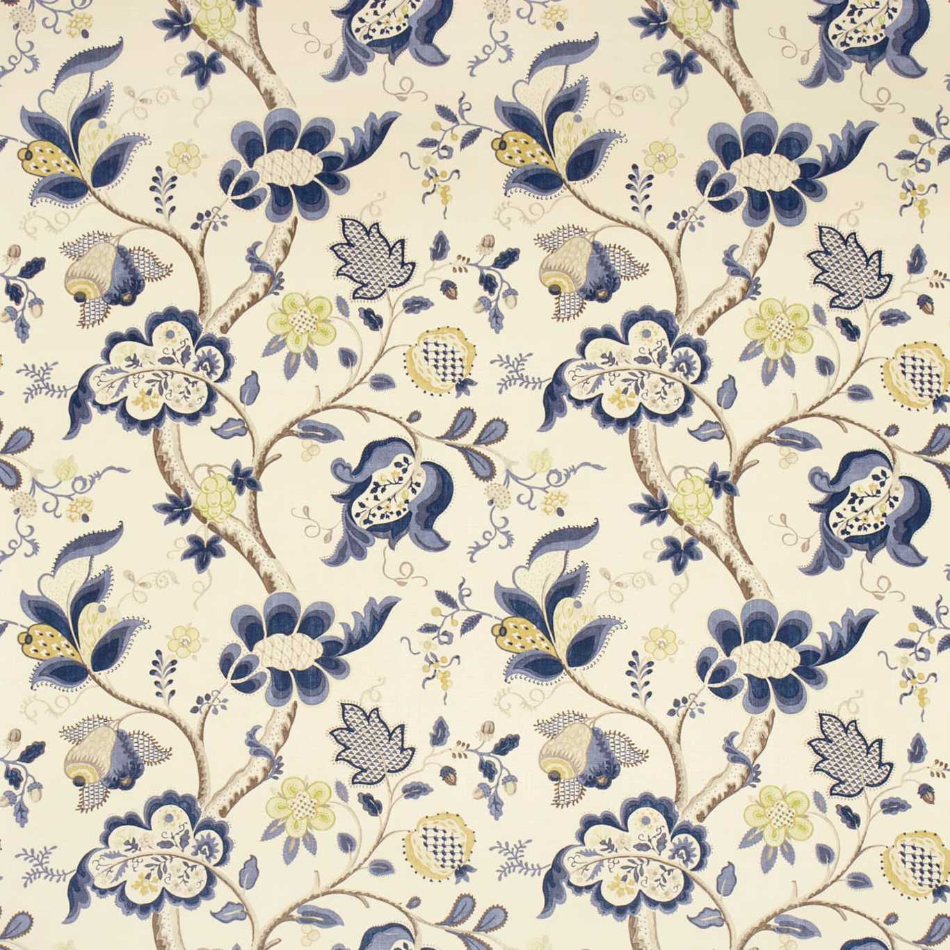 Sanderson Roslyn Indigo/ Gold Fabric Sample DVIPRO202