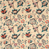 Sanderson Roslyn  Teal/ Cherry Fabric DVIPRO205
