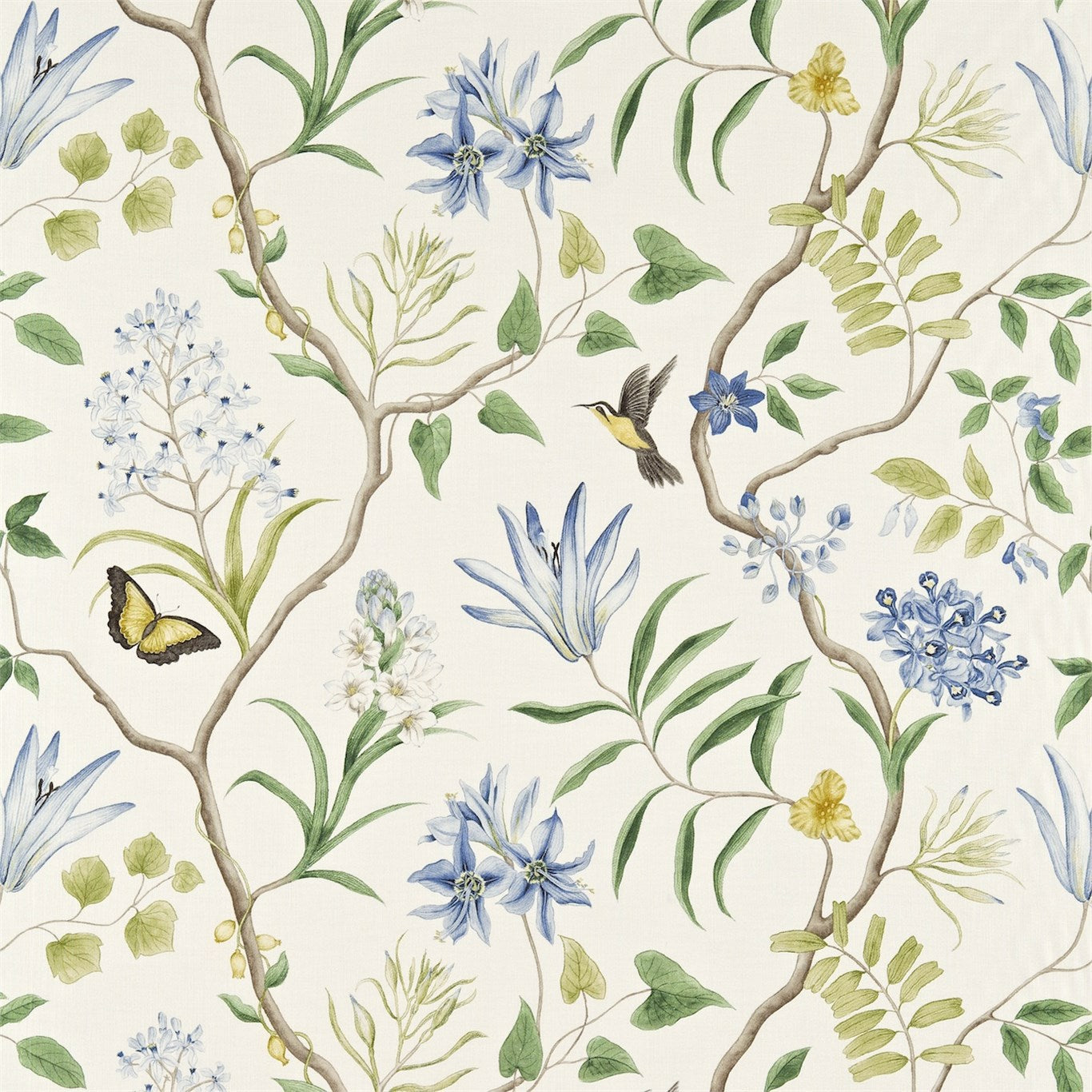 Sanderson Clementine Delft Blue 223299 Fabric Sample DVOY223299