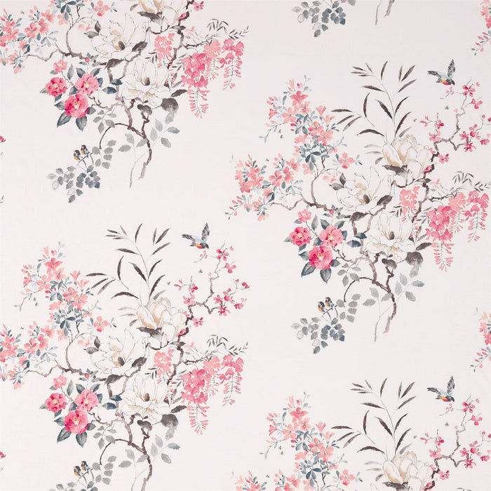 Sanderson Magnolia & Blossom Amethyst/Silver Fabric Sample DWAP226295