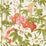 Sanderson Bamboo & Birds Mandarin Red/Olive Wallpaper Sample DWAW217128