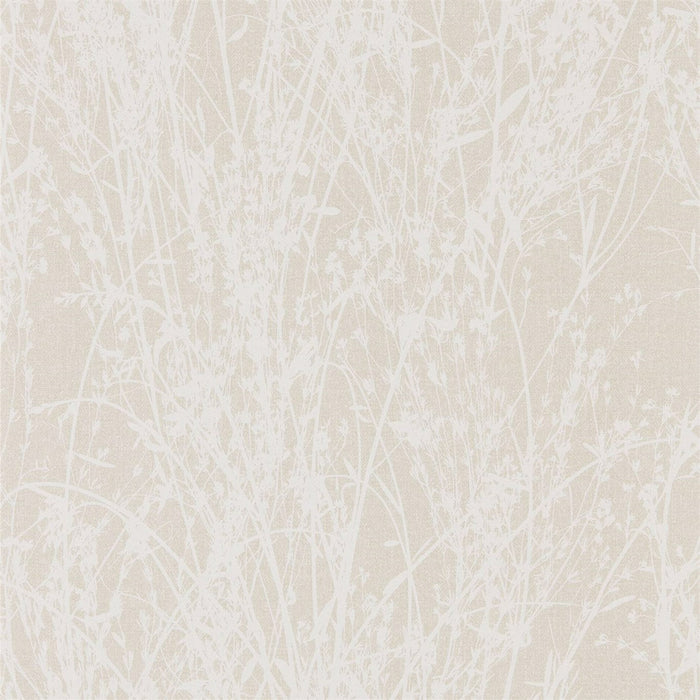 Sanderson Meadow Canvas White/Parchment Wallpaper Sample DWOW215695