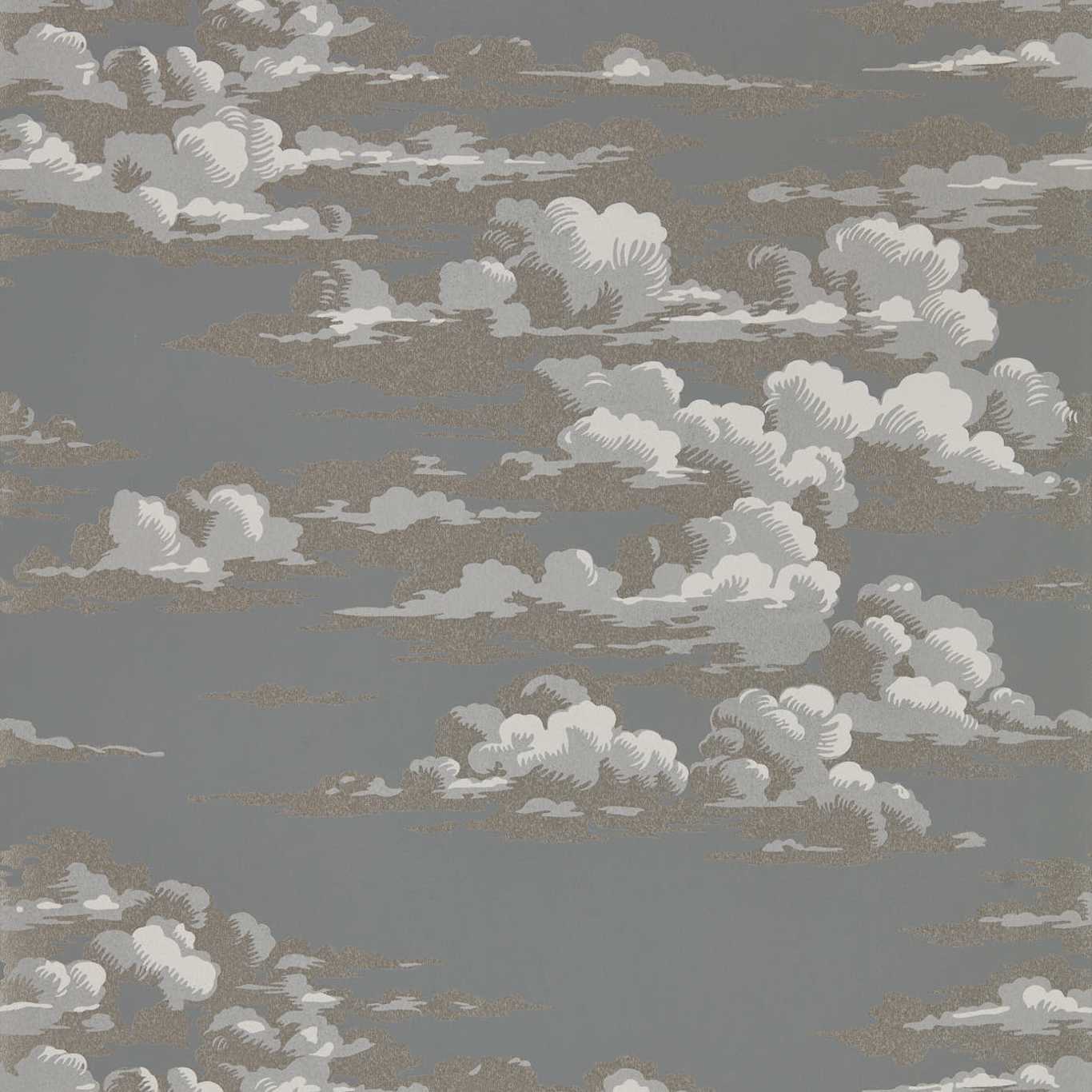 Sanderson Silvi Clouds Taupe Grey Wallpaper Sample DYSI216603