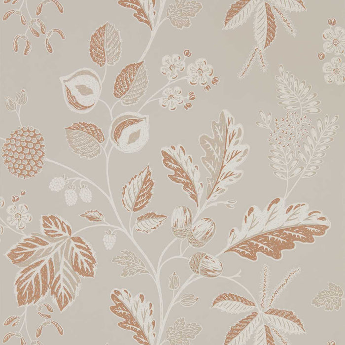 Sanderson Warwick Taupe Wallpaper Sample DYSI216615