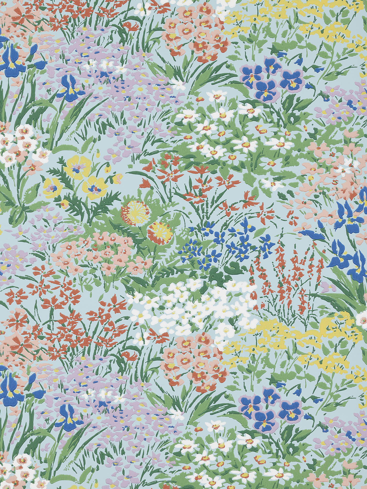 Pierre Frey Jolies Fleurs Ete Wallpaper Sample FP760003