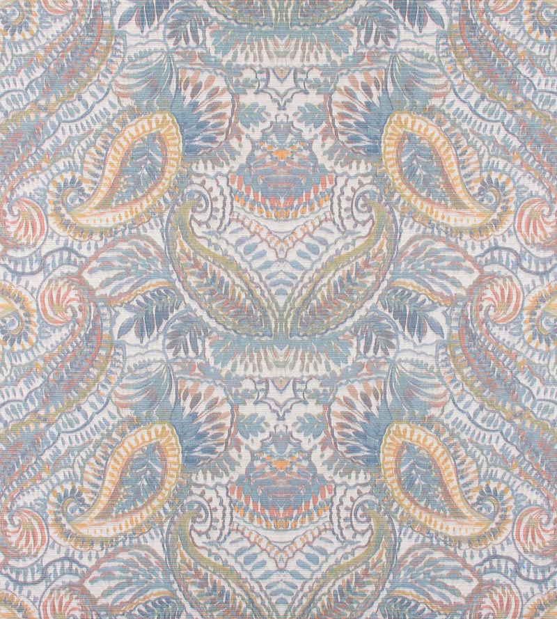 Old World Weavers Indra Slate Blue/Multi Fabric E568550001