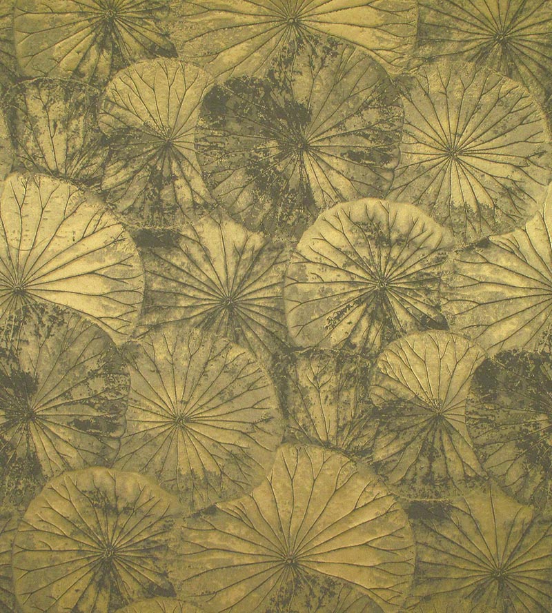 Old World Weavers Lotus Olive Fabric Sample E7LOTU0040