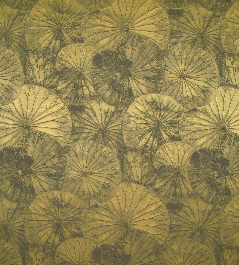 Old World Weavers Lotus Olive Fabric Sample E7LOTU0040