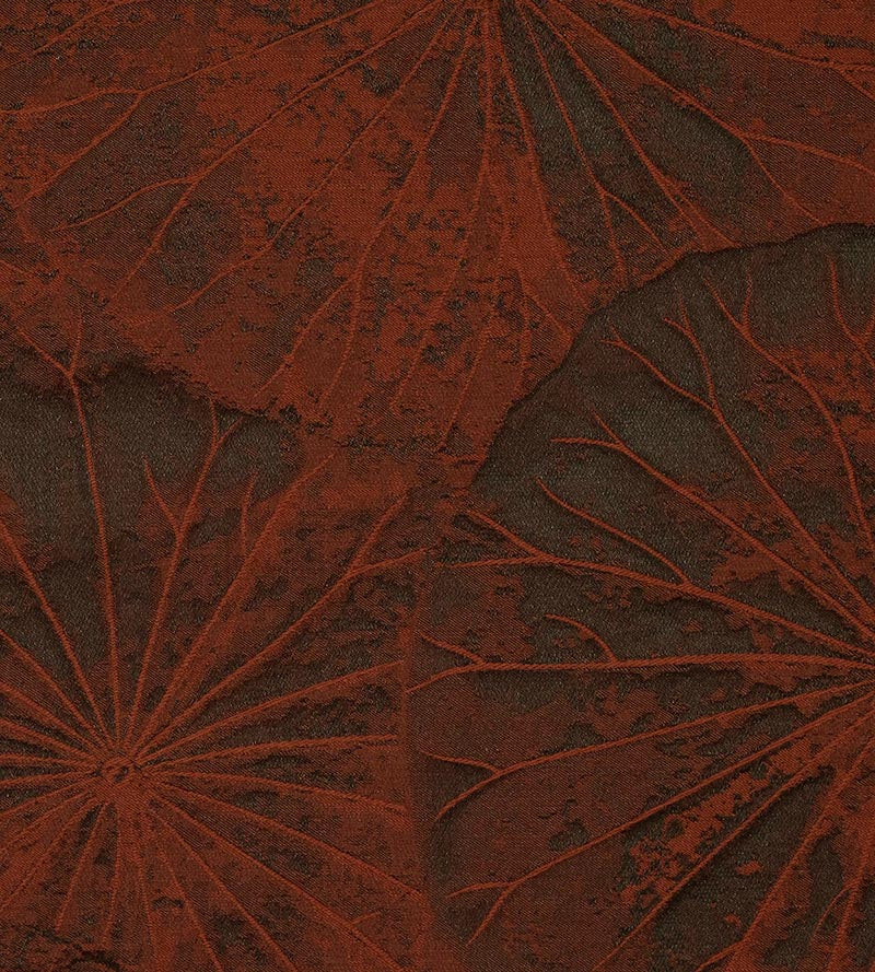 Old World Weavers Lotus Burnt Orange Fabric Sample E7LOTU0110