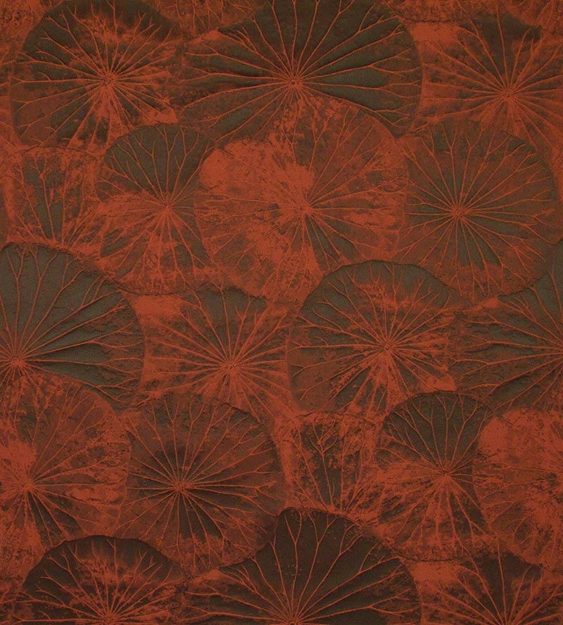 Old World Weavers Lotus Burnt Orange Fabric Sample E7LOTU0110