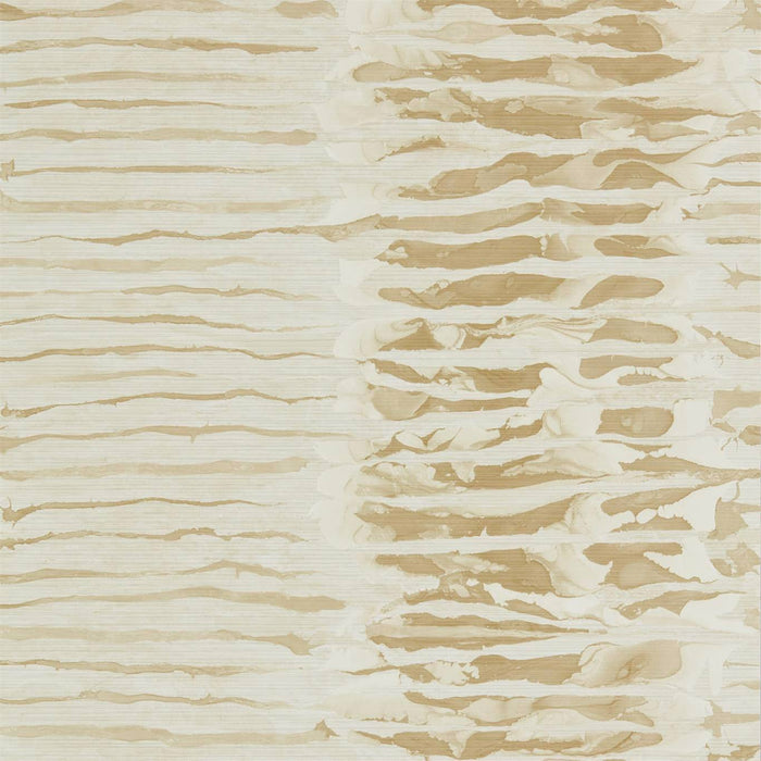 Harlequin Ripple Stripe Sandstone Wallpaper Sample EANW112578