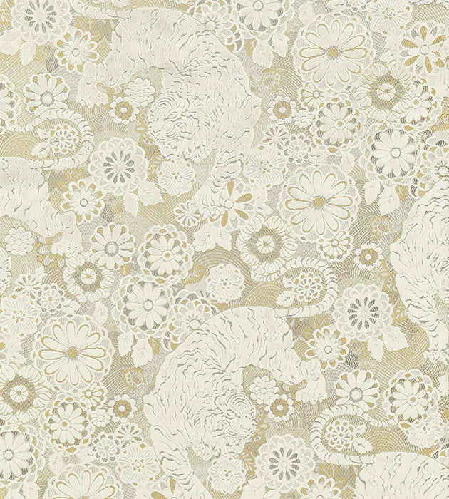 Old World Weavers Siberian Tiger White Tawny Fabric EA18V10001