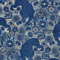 Old World Weavers Siberian Tiger Sapphire Flame Fabric EA18V10002