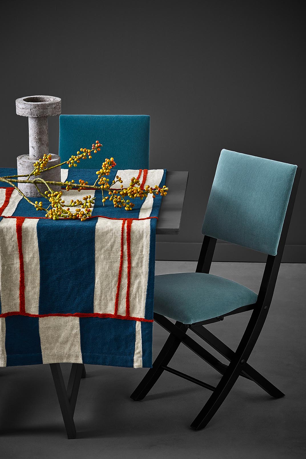 Boussac Marin Tourterelle Fabric Sample O7955021