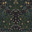 Seabrook Designs Victorian Garden Floral Prepasted Midnight Blue & Evergreen Wallpaper Sample EP10122