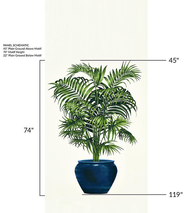 Old World Weavers Playa Del Duque - Panel Leaf Fabric Sample EQDELD0890