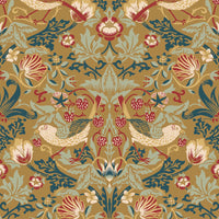 Seabrook Designs Fragaria Garden Ochre Wallpaper ET11205