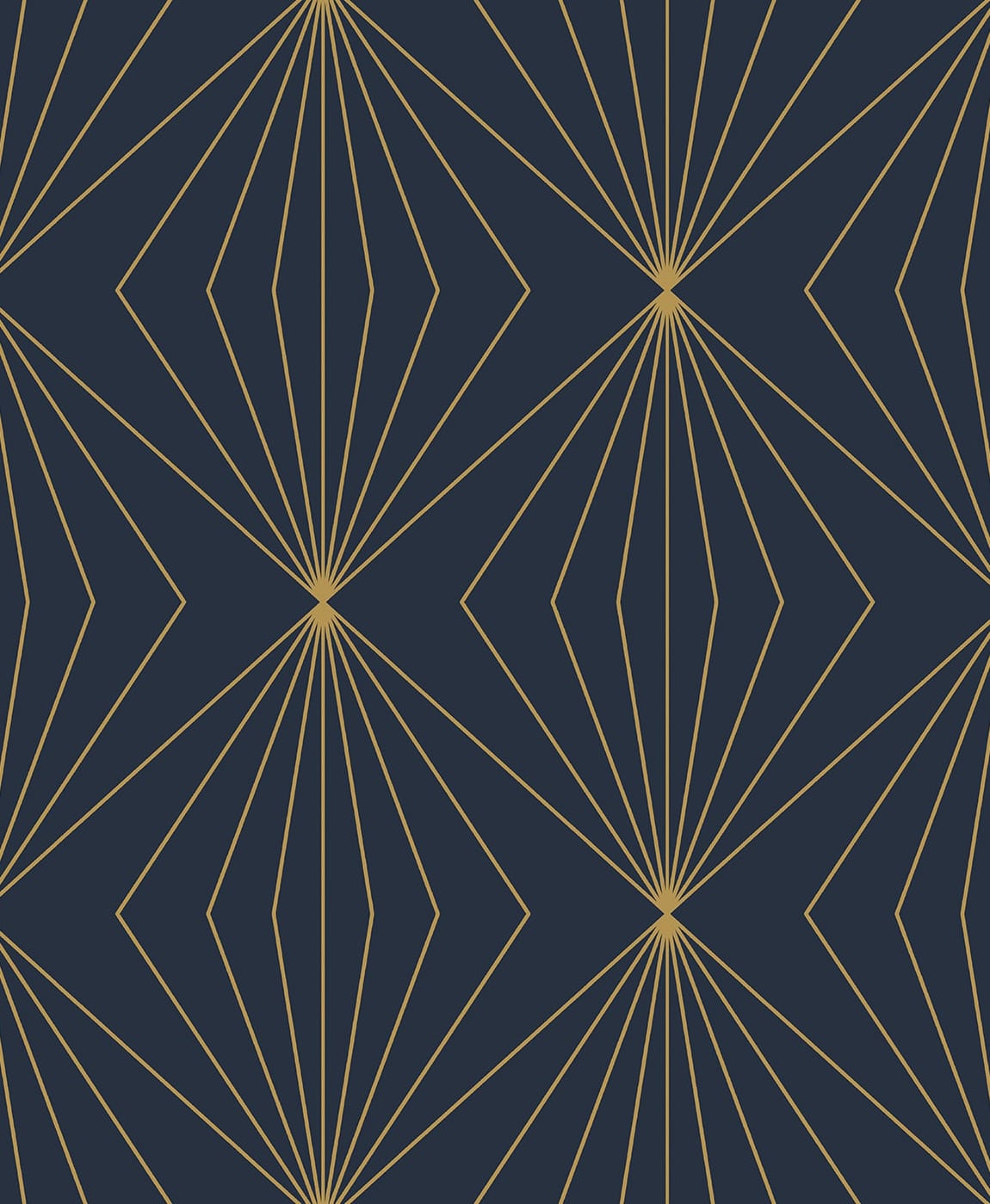 Seabrook Designs Diamond Vector Navy Blue & Metallic Gold Wallpaper ET11502