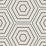 Seabrook Designs Hex Topography Cove Grey & Ebony Wallpaper Sample ET11900