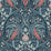 Seabrook Designs Bird Scroll Aegean Teal & Coral Wallpaper ET12222