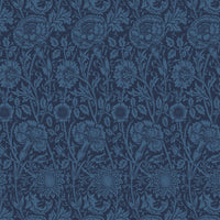 Seabrook Designs Tonal Floral Trail Marine Blue Wallpaper ET12512