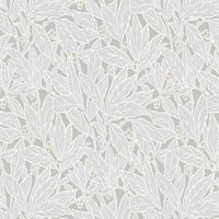Seabrook Designs Leaf And Berry Daydream Grey Wallpaper ET12808