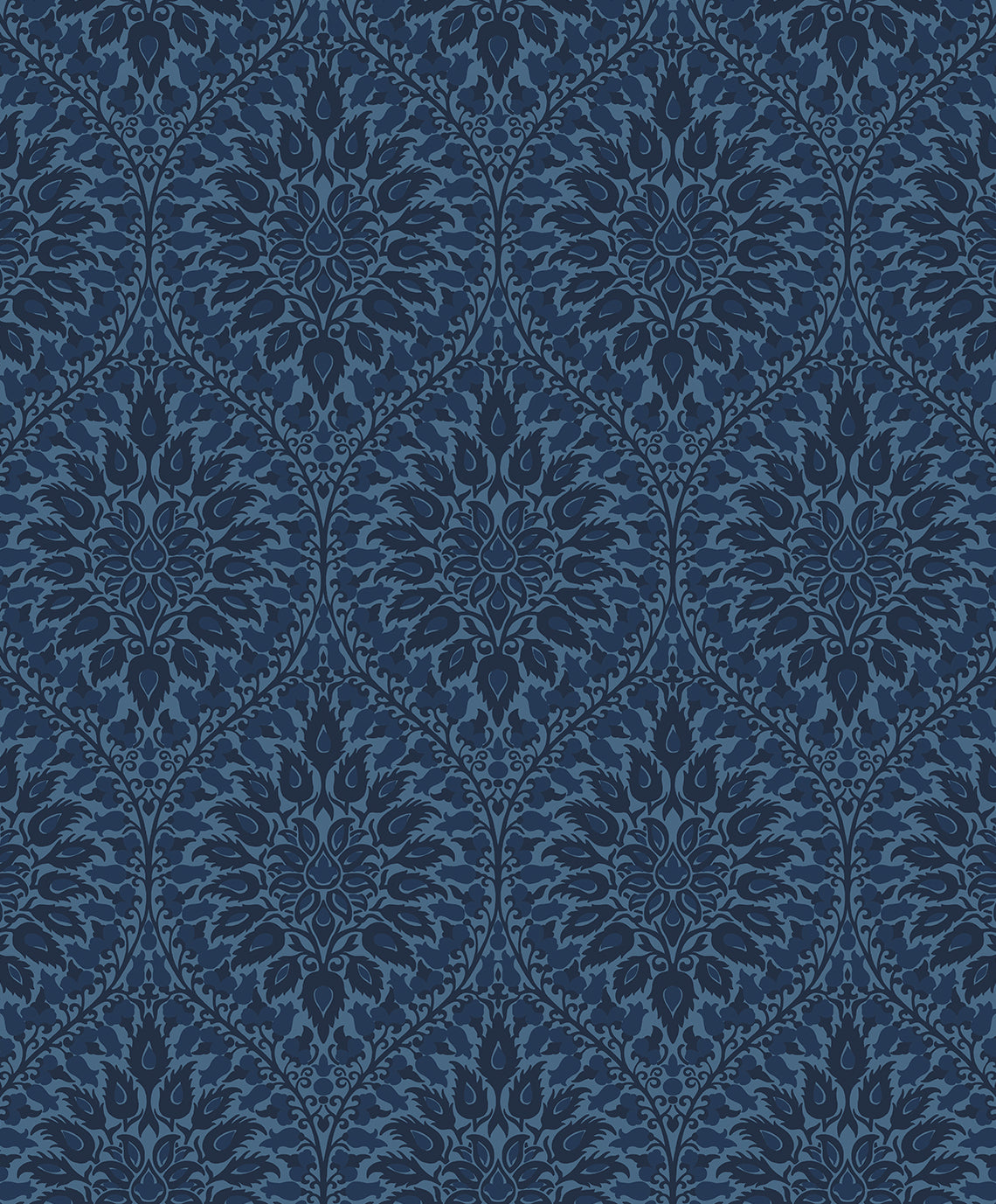 Seabrook Designs Luna Ogee Denim Wallpaper ET12912