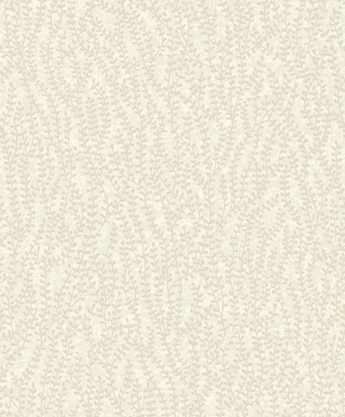Seabrook Designs Seaweed Beaded Branches Off White Satin Wallpaper EW10605