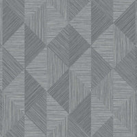Seabrook Designs Diamond Inlay Charcoal Grass Wallpaper EW11700