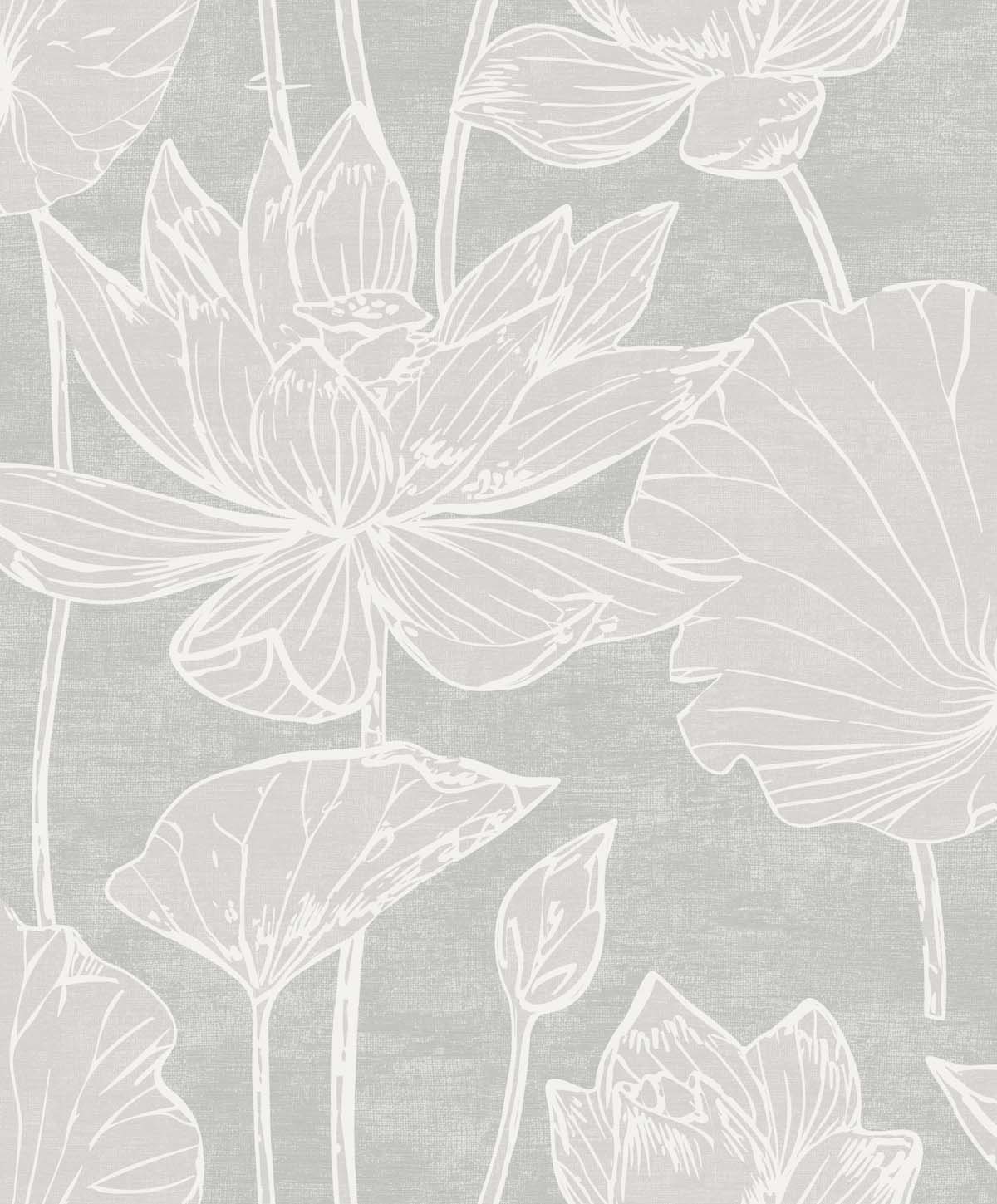 Seabrook Designs Water Lilies Shadow Wallpaper EW12000