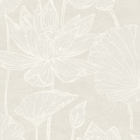 Seabrook Designs Water Lilies Pearlescent Wallpaper EW12005