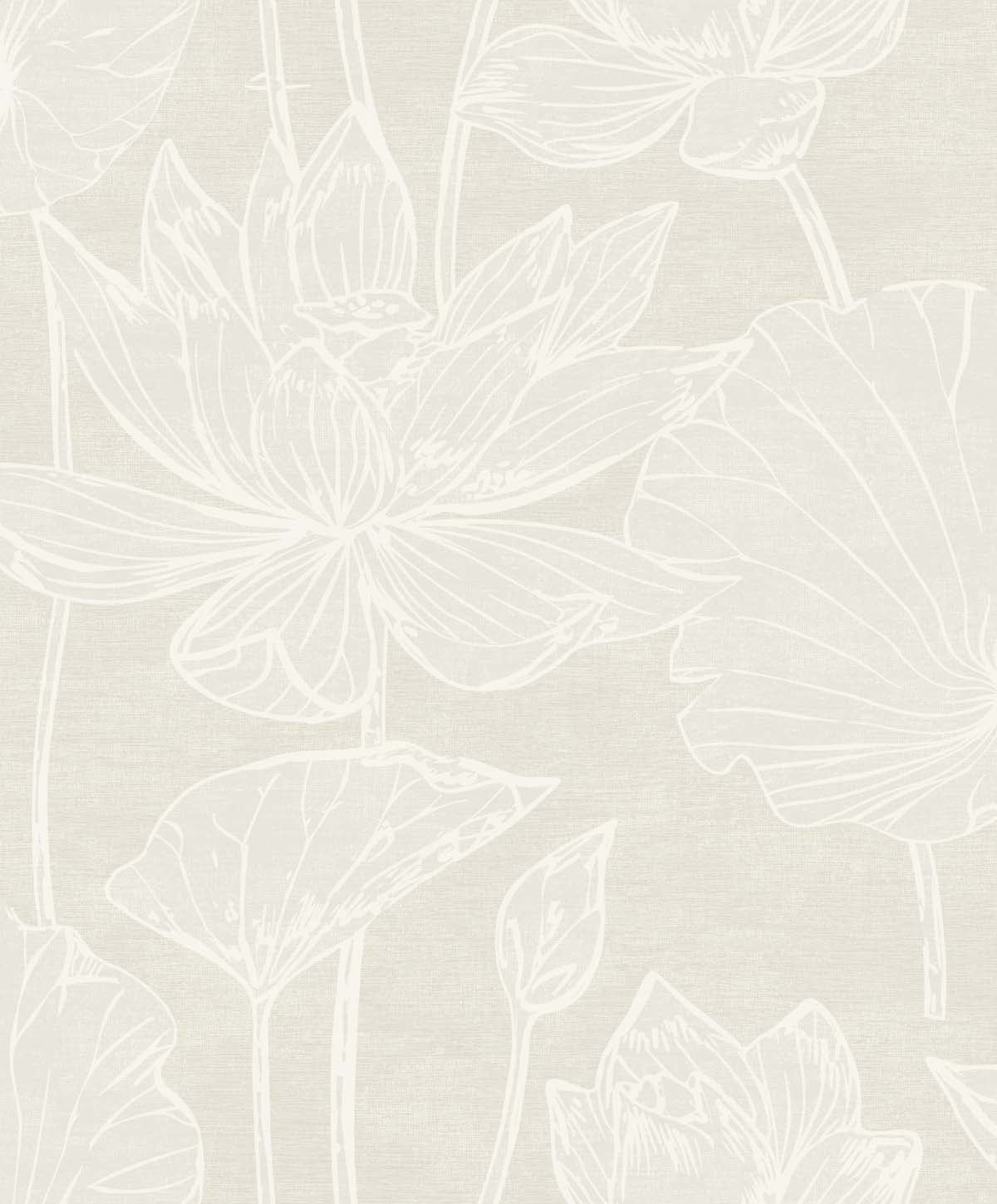 Seabrook Designs Water Lilies Pearlescent Wallpaper Sample EW12005