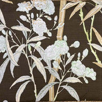 Quadrille Enchanted Garden Bamboo Multi Green Tan Fabric 303810F-03