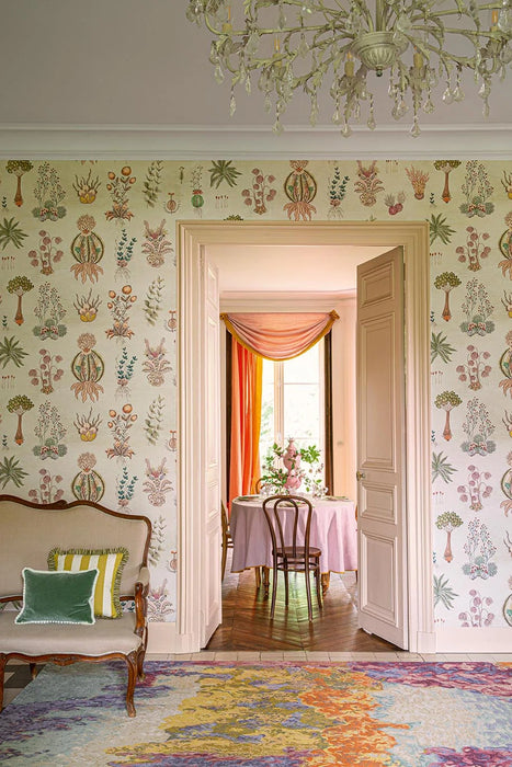 Pierre Frey Keiko Lie De Vin Wallpaper Sample FP090001