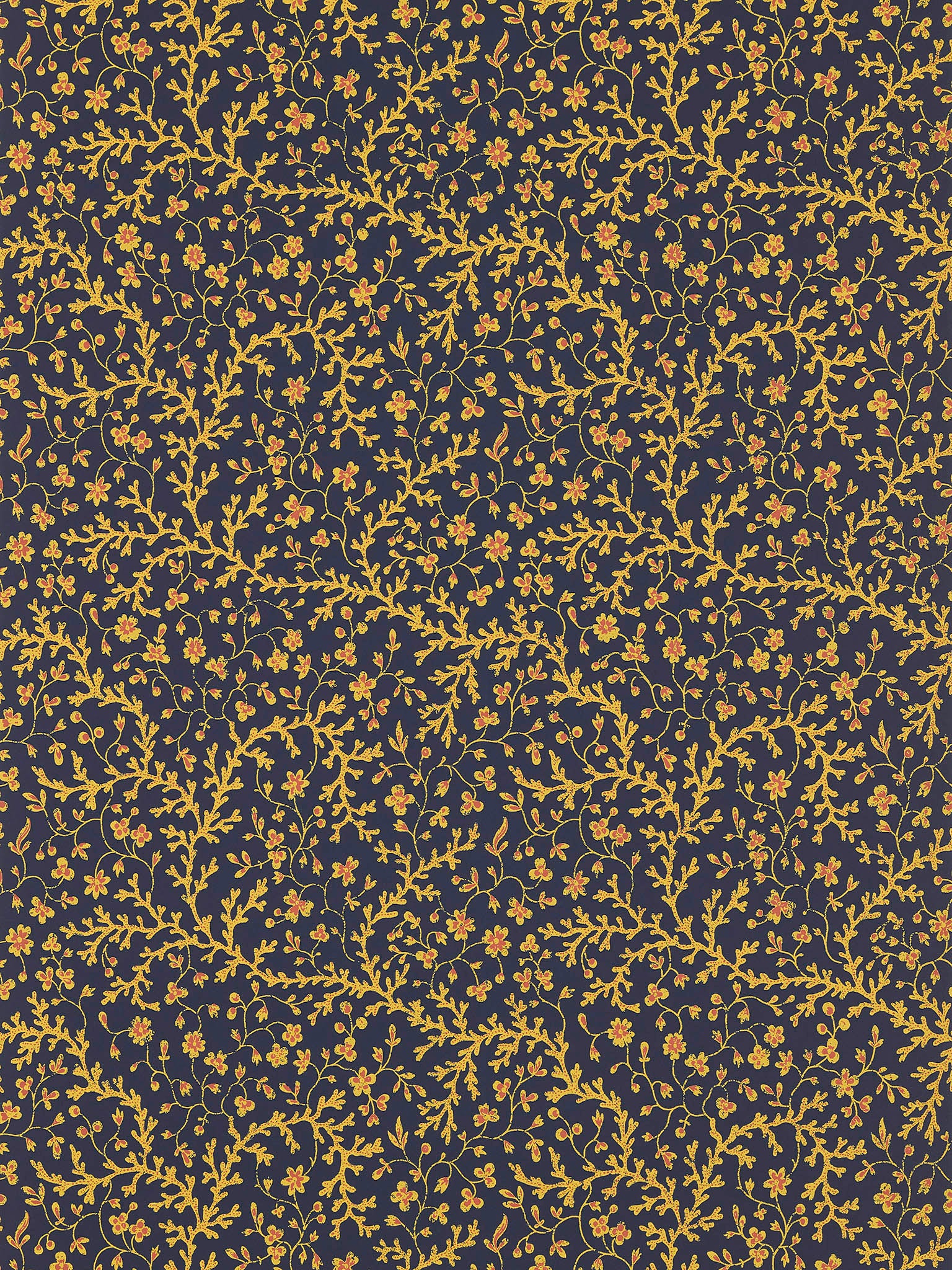 Pierre Frey Fleurs De Corail Marine Wallpaper Sample FP787004