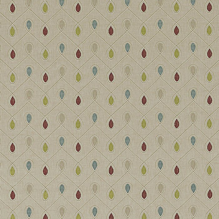 Clarke & Clarke Healey Raspberry/Duckegg Fabric Sample F0936/04.CAC.0