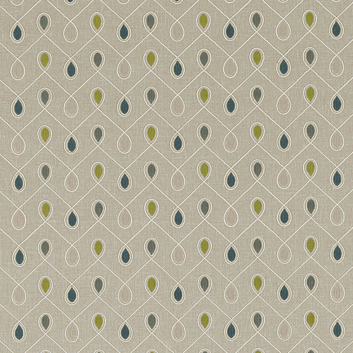 Clarke & Clarke Healey Teal/Acacia Fabric Sample F0936/06.CAC.0