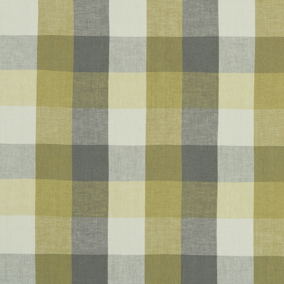 Clarke & Clarke Austin Check Citron/Natural Fabric Sample F1042/02.CAC.0