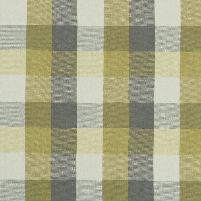 Clarke & Clarke Austin Check Citron/Natural Fabric Sample F1042/02.CAC.0