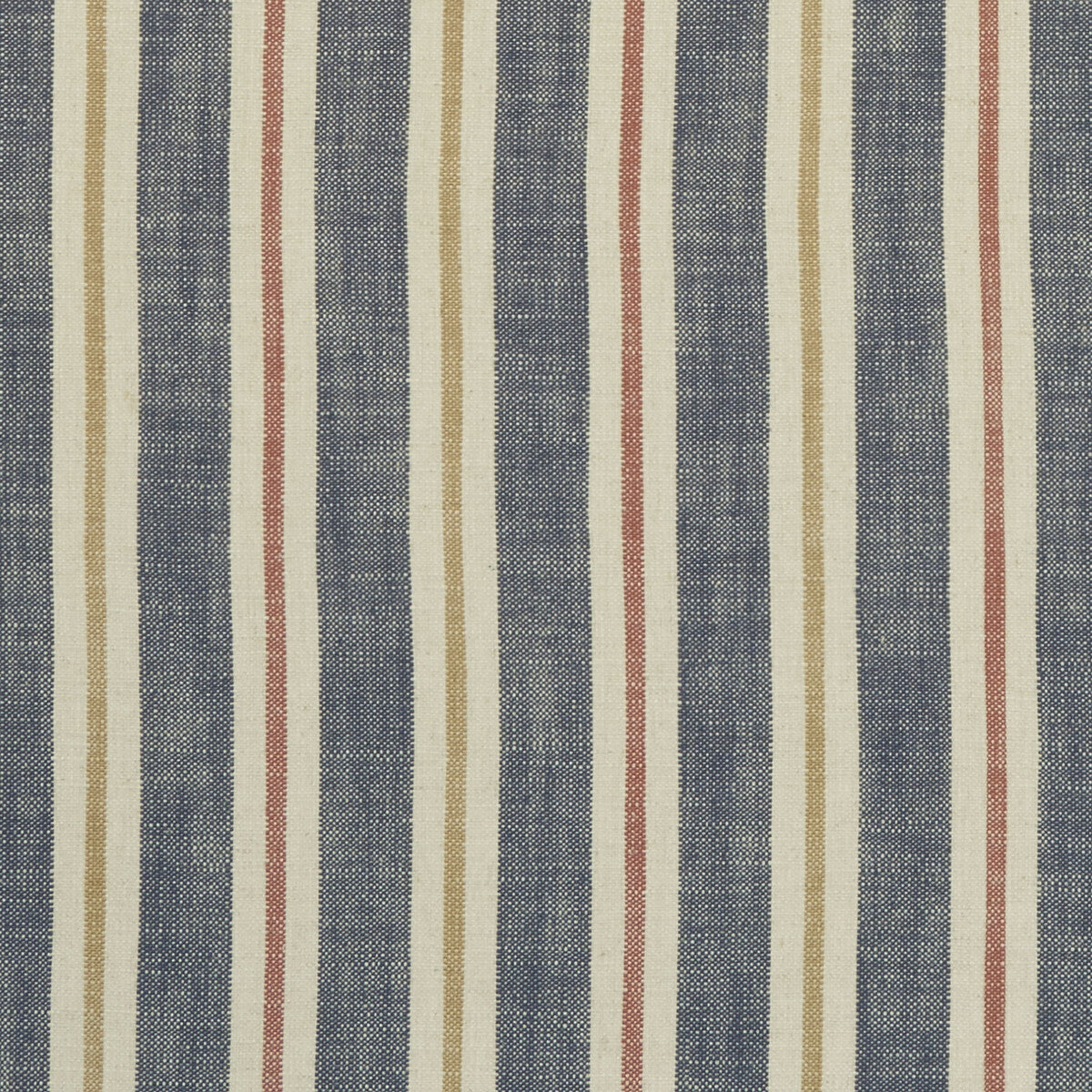 Clarke & Clarke Sackville Stripe Midnight/Spice Fabric Sample F1046/04.CAC.0