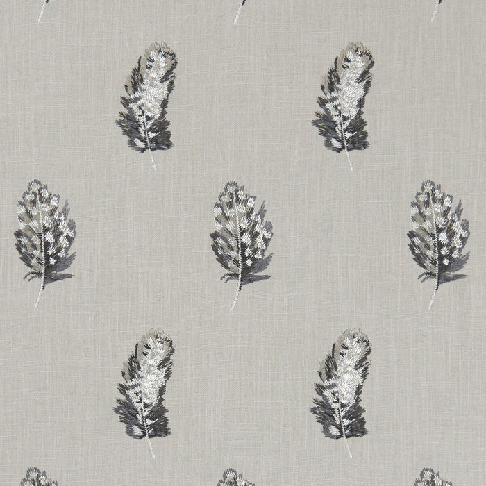 Clarke & Clarke Plumis Charcoal/Linen Fabric Sample F1082/02.CAC.0