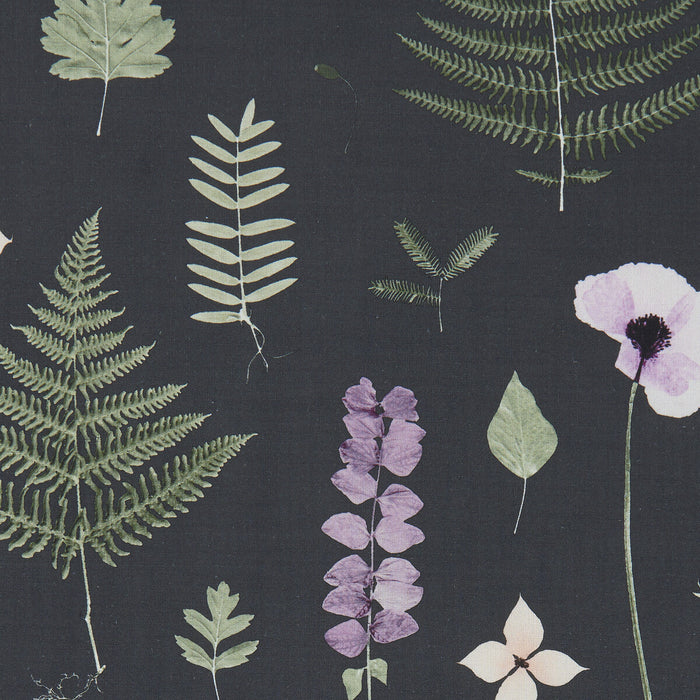 Clarke & Clarke Herbarium Heather/Ebony Fabric Sample F1089/03.CAC.0