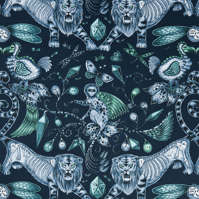 Clarke & Clarke Extinct Navy Fabric Sample F1109/04.CAC.0