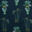Clarke & Clarke Jungle Palms Navy Fabric Sample F1110/03.CAC.0