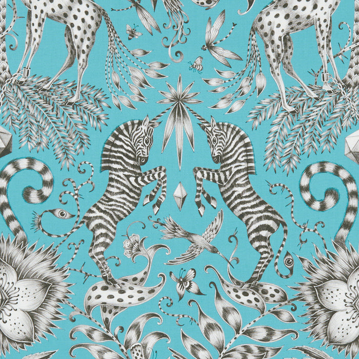 Clarke & Clarke Kruger Teal Fabric Sample F1111/07.CAC.0