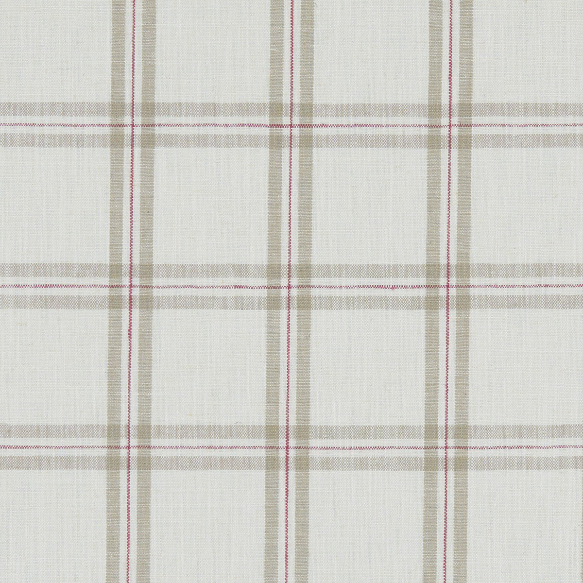 Clarke & Clarke Kelmscott Raspberry/Linen Fabric Sample F1124/06.CAC.0