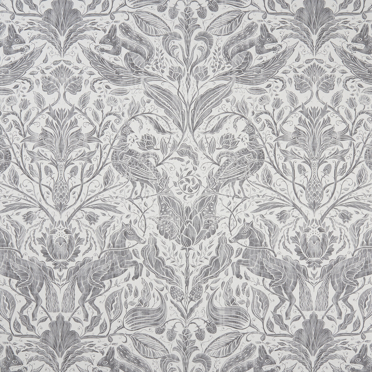 Clarke & Clarke Forest Trail Smoke Fabric Sample F1159/03.CAC.0