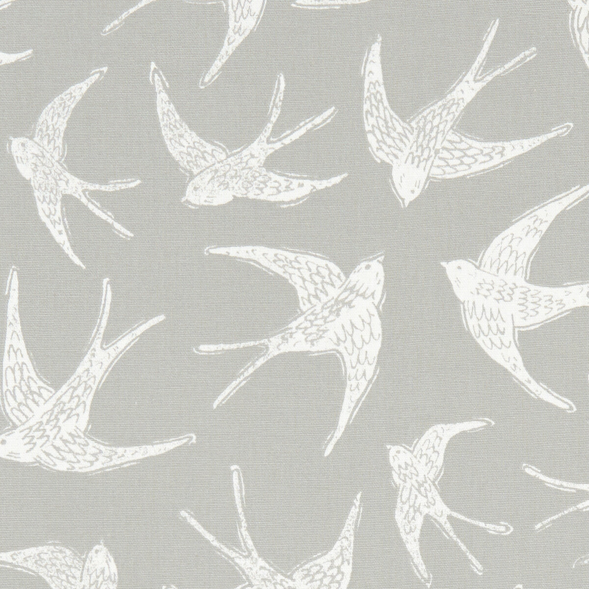 Clarke & Clarke Fly Away Grey Fabric Sample F1187/02.CAC.0
